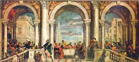 Paolo Veronese: Lakoma Lévi házában (1573) (Akadémiai Képtár, Velence)